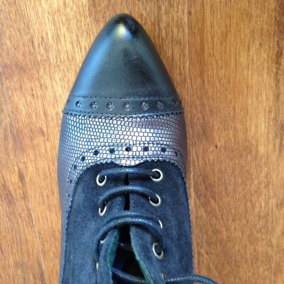 Bugatti - Suede And Leather Lace Up High Heel - Picture 5 of 14